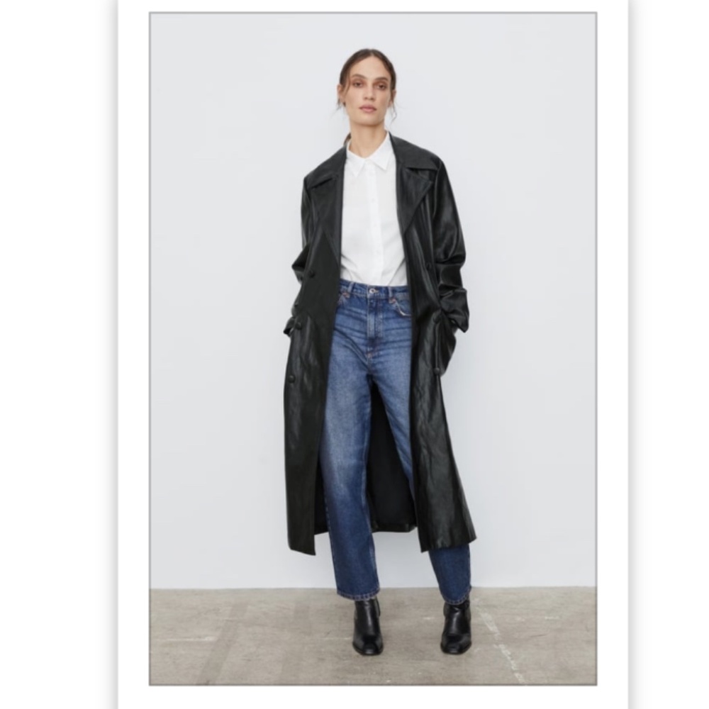 NWT, ZARA, ZW PREMIUM RELAXED MOM JEANS IN AUSTIN BLUE, 6